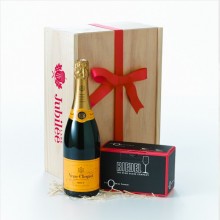 French Champagne and Riedel Glasses Gift Box